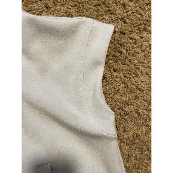 Buttery Soft High Neck Cap Sleeve Half Zip Double Soft Sweatshirt, Blue, Size S - Picture 3 of 6